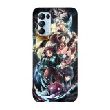 Husa compatibila cu Oppo Find X2 Pro model Demon slayer Battle with demons, Silicon, TPU, Viceversa, Transparent, Carcasa