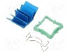 Radiator extrudat, aluminiu, 19mm x 19mm, albastru, Advanced Thermal Solutions - ATS-50190G-C1-R0