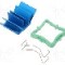 Radiator extrudat, aluminiu, 19mm x 19mm, albastru, Advanced Thermal Solutions - ATS-50190G-C1-R0