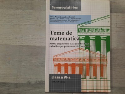 Teme de matematica.Clasa a VI a, semestrul al II lea de Petrus Alexandrescu foto