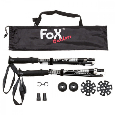 Set bete de trekking telescopice cu antisoc husa si accesorii Fox Outdoor 39307 foto