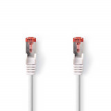 Cablu de retea S/FTP Nedis, cat6, patch cord, 3m, alb