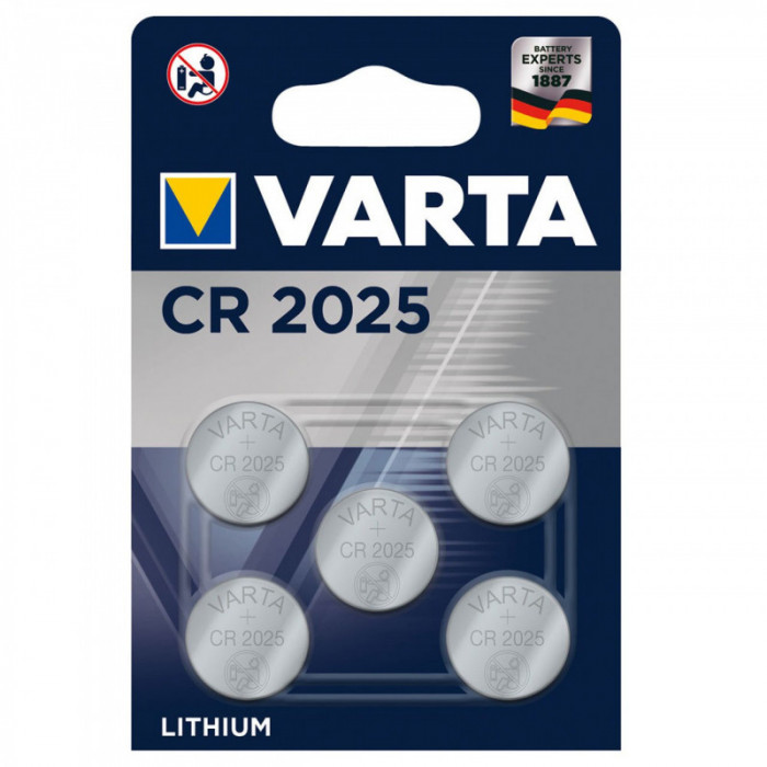 Baterie Varta CR2025, Set 5 Bucati