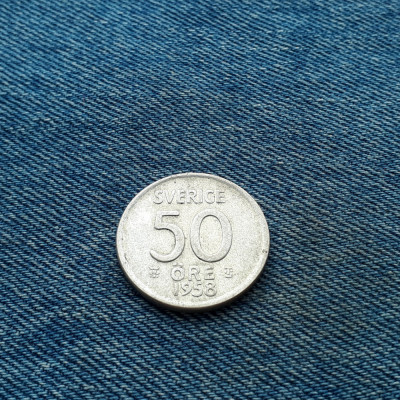 50 Ore 1958 Suedia argint foto