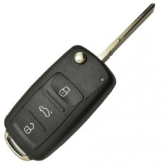 Carcasa cheie VW tip briceag, 3 butoane, LED sus foto