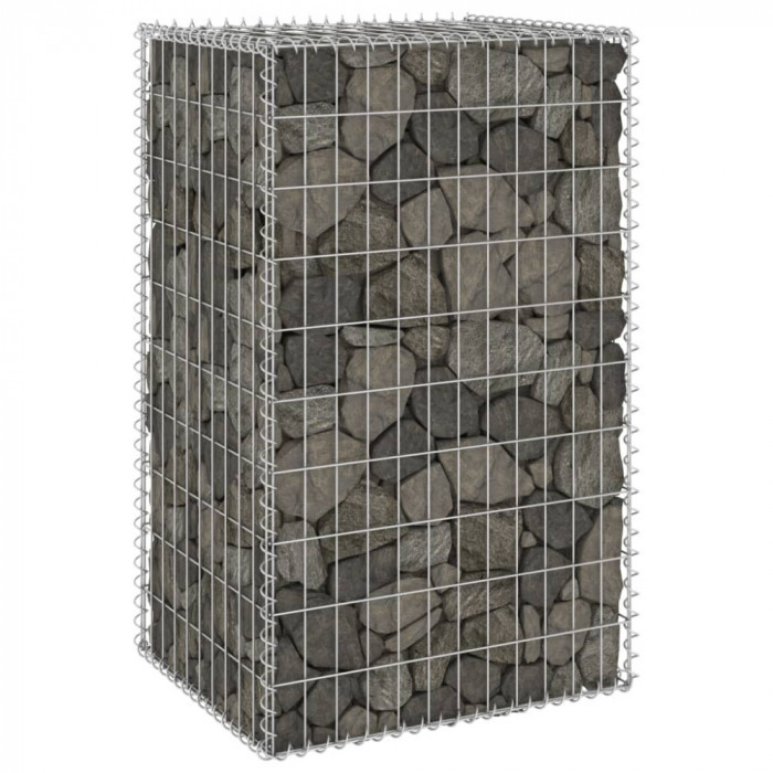 vidaXL Perete gabion cu capace, 60 x 50 x 100 cm, oțel galvanizat