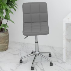Scaun de birou pivotant, gri deschis, material textil