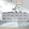 Servante, 3 piese, gri sonoma, lemn prelucrat