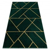 Exclusiv EMERALD covor 1012 glamour, stilat, geometric, marmură sticla verde / aur, 120x170 cm