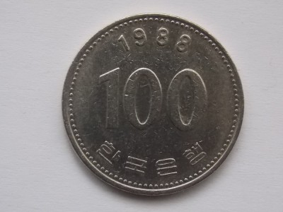 100 WON 1988 COREEA DE SUD foto