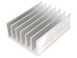 Radiator extrudat cu aripioare din aluminiu - 100mm, 7 aripioare