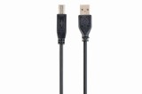 CABLU USB GEMBIRD pt. imprimanta, USB 2.0 (T) la USB 2.0 Type-B (T), 1m, conectori auriti, black, &amp;quot;CCP-USB2-AMBM-1M&amp;quot; (timbru verde 0.08 lei)