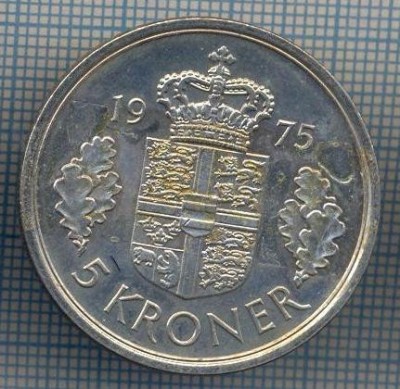 AX 1460 MONEDA- DANEMARKA - 5 KRONER -ANUL 1975 -STAREA CARE SE VEDE foto