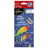 Set 12 creioane, Kidea, Multicolor, KT12KA