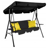 Leagan balansoar de gradina Sersimo Trieste, 3 locuri, 220 kg, negru