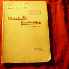 Ion Pillat - Poezii din Baudelaire - Les fleurs du mal - Ed. Bucovina 1937 ,112p