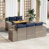 Gossi set mobilier gradina cu perne, 6 piese, gri, poliratan