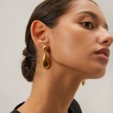 Cercei Lungi Femei, Model Picatura, Inox Placat Aur, Elegant Placat aur de 18k