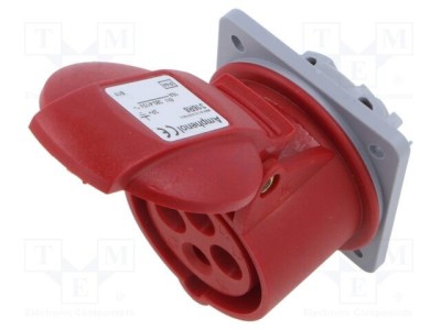 Conector AMPHENOL IP&amp;amp;S 16A 415V AC trifazat soclu mamă IP44 foto