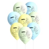 Set 8 baloane latex Strumfi 28 cm