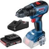 Bosch GSR 18V-50 + GBA + GAL 18V-40 - Masina de gaurit si insurubat 50 Nm + Set 2 acumulatori si incarcator Li-Ion 18 V 2 Ah