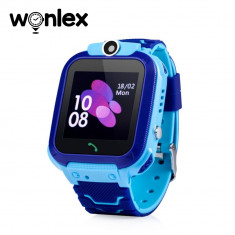 Ceas Smartwatch Pentru Copii Wonlex GW600S cu Functie Telefon, Localizare GPS, Monitorizare somn, Camera, Pedometru, SOS, IP54 - Albastru, Cartela SIM foto