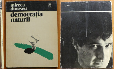 Mircea Dinescu , Democratia naturii , 1981 , ed. 1 cu autograf catre R. Vulpescu foto
