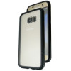 Husa Magnetic Case 360&deg; pentru Samsung Galaxy S7 Edge, Negru, Transparent
