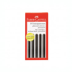 Patroane stilou mari negre 5 bucati/set Faber Castell foto