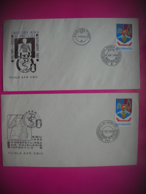 HOPCT PLIC 4286 SET 2 PLICURI CONSFATUIREA CHIRURGIE INFANTILA 1982 SIBIU foto