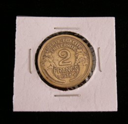 M3 C50 - Moneda foarte veche - Franta - 2 franci - 1938 foto