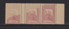 ROMANIA ,VALOAREA DE 15 BANI &quot;TESATOAREA&quot; LP.58 CU ABKLATSCH FALS MNH