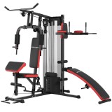 SPORTNOW Stație de Gimnastică pentru Exerciții Multiple cu Stivă de Greutăți, 225x175x200 cm, Negru | Aosom Romania