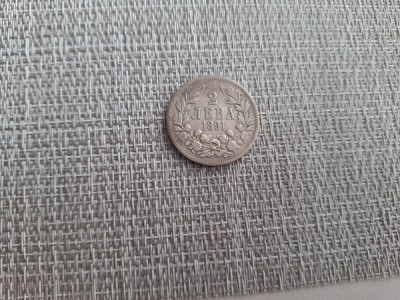 2 leva 1891 Bulgaria, argint foto