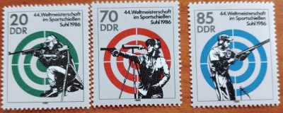 GERMANIA-DDR-ULTIMELE EMISI!!!!-1990-&amp;#039;&amp;#039;CAMP,-de TIR&amp;#039;&amp;#039;-SET DE 3V.-MNH-Nestampilate foto