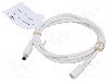 Cablu alimentare DC, DC 5,5/2,1 mufa, DC 5,5/2,1 soclu, alb, 1,5m, GOOBAY - 76674