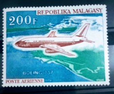 Madagascar 1970 avioane, aeronava Boeing 737 serie 1v nestampilat
