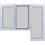 Fereastra termopan PVC, Lion Evolution 92, 6 camere, Alb, 3097x2120 cm, O fereastra oscilobatanta cu o parte batanta si una fixa