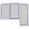 Fereastra termopan PVC, Lion Evolution 92, 6 camere, Alb, 3097x2120 cm, O fereastra oscilobatanta cu o parte batanta si una fixa