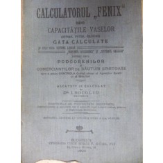 CALCULATORUL FENIX - I. SOCOLIU - BUC. 1908