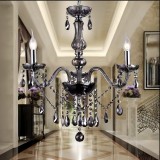 Candelabru Cristal AUGUST Eleganza, 3xE14, Diametru 48cm, Negru, Inaltime Reglabila ModernLight Concept
