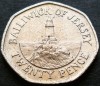Moneda exotica 20 PENCE - JERSEY, anul 1998 * cod 4237, Europa