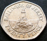Moneda exotica 20 PENCE - JERSEY, anul 1998 * cod 4237