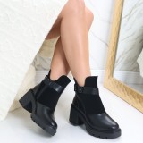 Cumpara ieftin Ghete Dama Imblanite Negre din Piele Ecologica Polia, 37