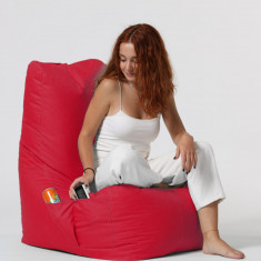 Fotoliu puf, Bean Bag Ferndale, Diamond, 60 x 90 cm, poliester impermeabil, rosu