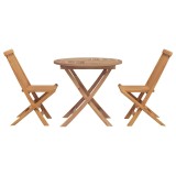 vidaXL Set de masă pentru grădină 3 pcs Maro Lemn Solid de Acacia 3385961