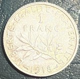 FRANTA MONEDA ARGINT 1 FRANC 1918/ AG.(.835)/ 5 g./ 23 mm./ SE VINDE PRODUSUL DIN POZE