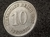 10 pfennig 1907 E (in capsula), stare aUNC [poze], Europa