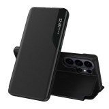 Husa Flip Tip Carte Piele Ecologica Negru pentru Samsung Galaxy S26 Ultra - Smart View Asteroid GSM