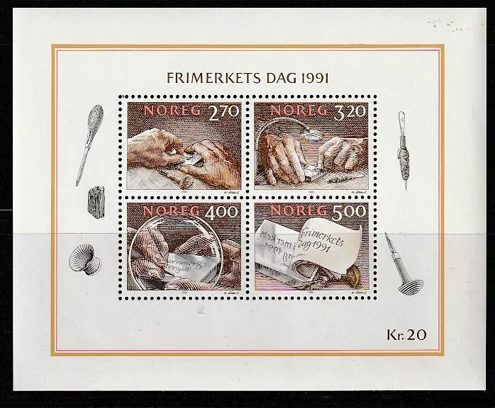 Norvegia 1991 - Ziua marcii postale, bloc neuzat